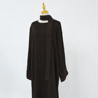Vêtements islamiques 2026, robe musulmane pour femmes, robe longue élégante en jacquard, polyester, robe modeste arabe de Dubaï pour femmes