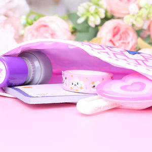 Borsa Cosmetica Portatile Personalizzata in Tela di Cotone Ecologica con Cerniera, Logo Personalizzato, Riutilizzabile, Multicolore, Promozionale per Articoli da Toilette - Product Image 5