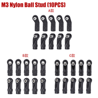 M3 Nylon Rod Ends with Steel Pivot Ball, 10PCS/Lot, Steering Links for 1/10 1/8 RC Crawler Axial SCX10 TRX4 TRX6, Wholesale