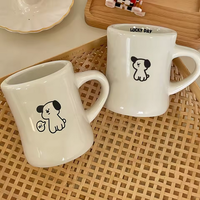 Taza de Café Clásica Retro de Cerámica Gruesa con Logotipo Personalizado, Taza de Cerámica Rosa, Taza de Cerámica Negra