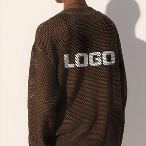 Cárdigan de Verano de Ganchillo para <span class=keywords><strong>Hombre</strong></span>, Suéter Tejido Calado Vintage con Cuello en V y <span class=keywords><strong>Botones</strong></span>, Camisa de Playa, Suéter Personalizado para <span class=keywords><strong>Hombre</strong></span> - Product Image 2