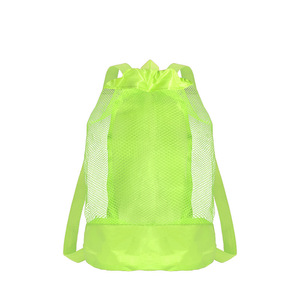 Bolsas Grandes de Malla para Playa, <span class=keywords><strong>Bolsa</strong></span> de Conchas Marinas, Juguetes de <span class=keywords><strong>Piscina</strong></span>, Bolsas de Almacenamiento, Correas Dobles Ajustables para Niños y Niñas, Mochila de Playa con Cordón - Product Image 5