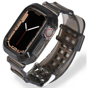 Bracelet transparent sport et étui pour <span class=keywords><strong>Apple</strong></span> Smart <span class=keywords><strong>Watch</strong></span> 8 <span class=keywords><strong>7</strong></span> 6 SE 5 4 3 Silicone coloré transparent pour IWatch 40 44 42 41 <span class=keywords><strong>45</strong></span> 49 <span class=keywords><strong>MM</strong></span> - Product Image 2