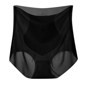 Sección delgada de verano antibacteriana de seda de cintura alta de talla grande <span class=keywords><strong>sin</strong></span> rastros de bragas de seda helada bragas de mujer de estilo femenino - Product Image 2