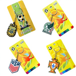 <span class=keywords><strong>Portugal</strong></span> États-Unis Mexique Allemagne Brésil Argentine PVC Caoutchouc souple Logo d'équipe Porte-clés Pendentif de football Modè<span class=keywords><strong>le</strong></span> Chine PVCK - Product Image 1