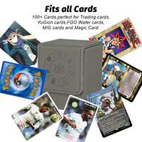Boîte de rangement pour cartes à collectionner personnalisée Boîte de rangement pour cartes de jeu Boîte de rangement en cuir