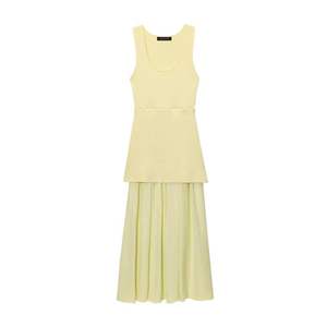 Summer New Women's Fashion Versatile Knitted Small <b>Pleated</b> Patchwork Dress with Long <b>Skirt</b> - Product Image 5