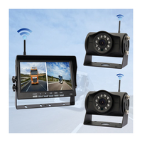 Caméra de recul sans fil HD 1080P 2.4G à vision nocturne Moniteur IPS 7 'Fonction GPS Aide à la marche arrière de 1 an pour camions, autobus et camping-cars