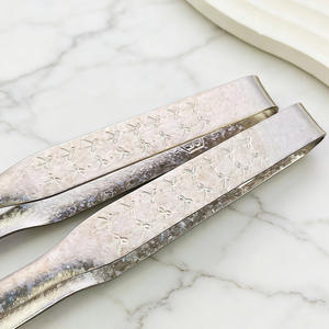 Pince à pain en titane pur pour servir les aliments et faire du barbecue, avec motif de fleurs de glace, outil de cuisine écologique pour la maison - Product Image 2