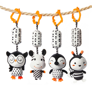 Jouets sensoriels <span class=keywords><strong>pour</strong></span> bébés Tumama, animaux en peluche noirs et blancs, jouets à suspendre <span class=keywords><strong>pour</strong></span> lit, berceau, poussette, hochet <span class=keywords><strong>pour</strong></span> nourrissons - Product Image 1