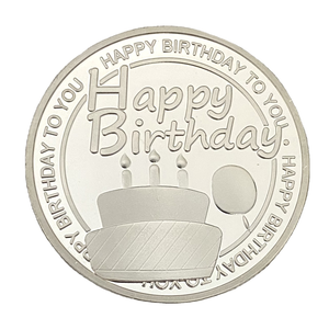 Que votre anniversaire soit rempli de bonheur et d'amour Bonne chance Pièce en métal Joyeux anniversaire à vous Cadeau de pièce chanceuse - Product Image 1