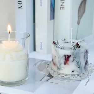 Vela Aromática de Cera de Soja Natural con Aroma a Rosa, Decoración de Flores Secas, Fragancia Duradera, Regalo para el Hogar - Product Image 2