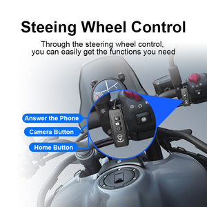 GPS navigation giám sát áp suất lốp Hệ thống 2 AHD máy ảnh không thấm nước di động 5 inch không dây Carplay màn hình cho xe máy - Product Image 4