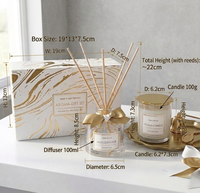 Ensemble cadeau de bougie parfumée emballage de diffuseur de roseau de luxe diffuseur de roseau et coffret cadeau de bougie
