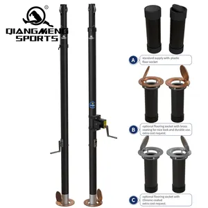 Indoor Adjustable Carbon Volleyball Poles Sports Facilities Volleyball Net Posts