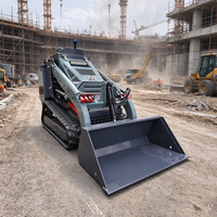 Loader Skid Steer Harga Murah Mini Skidsteer Wheel Loader Dengan Aksesoris