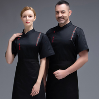 Nouveau Chef uniforme unisexe Chef vêtements à manches courtes serveuse restauration Chef vestes uniformes boulangerie Restaurant cuisine vêtements de travail