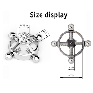 Pinzas para Pezones Ajustables <span class=keywords><strong>de</strong></span> Acero Inoxidable Sin Perforación, Anillos para Pezones Coloridos para <span class=keywords><strong>Mujer</strong></span>, Joyería <span class=keywords><strong>de</strong></span> BDSM - Product Image 6