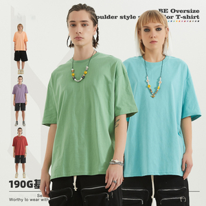 Erkek 2024 gençlik düz renk pamuk erkek kısa kollu boş gömlek gevşek kısa kollu T-shirt erkek yaz