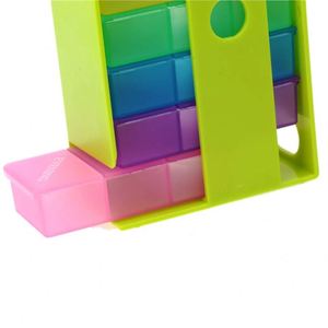 21 Compartments Organizer Square Shape Colorful <b>7</b> Day <b>Tablet</b> Storage Box Stock Pill Box - Product Image 4