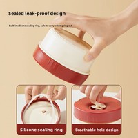 Boîte à lunch portable à compartiment unique avec poignée, compatible micro-ondes, résistante à la corrosion par oxygène, pour les employés de bureau, boîte bento