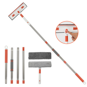 Kit Professionale per la Pulizia dei <span class=keywords><strong>Vetri</strong></span> con Asta Telescopica, Tergivetro e Spugna in Ciniglia, Raschietto per <span class=keywords><strong>Vetri</strong></span> Commerciale per Vendita all'Ingrosso - Product Image 2