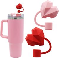 Capuchons anti-poussière mignons pour pailles, embouts de protection en silicone de 10 mm pour pailles à boire, réutilisables, accessoires pour gobelets de 40 oz, accessoires de bar