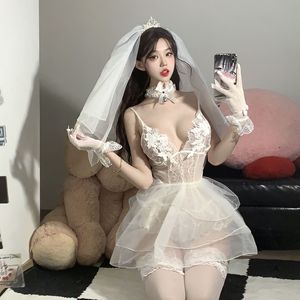 Lencería Sexy para mujer, Cosplay, vestido <span class=keywords><strong>de</strong></span> boda, vestido <span class=keywords><strong>de</strong></span> uniforme, ropa interior <span class=keywords><strong>de</strong></span> encaje, lencería, juego <span class=keywords><strong>de</strong></span> rol, disfraz <span class=keywords><strong>de</strong></span> sirvienta - Product Image 6