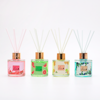 Diffuseur de parfum d'ambiance de luxe à la lavande 50 ml avec bâtonnets et huile essentielle, écologique, parfum longue durée