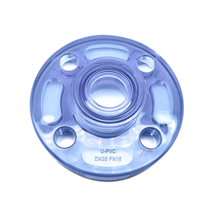 Accesorios de tubería de plástico transparente Pn16 Válvula de retención de adaptador de brida Upvc para tubería de conexión de <span class=keywords><strong>Pvc</strong></span> - Product Image 1