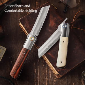 Cuchillo táctico japonés hecho a mano de titanio para cazar al aire libre, Camping, supervivencia, bolsillo plegable EDC - Product Image 5