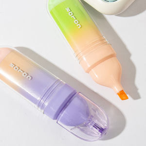 Set di Evidenziatori Fluorescenti 4 Colori con Clip Design a Guscio d'Uovo per Uso Scolastico, Personalizzabile OEM/ODM - Product Image 1