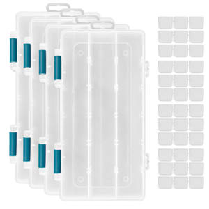 Organisateur de boîte de matériel de pêche en plastique réglable pour la pêche en eau salée <span class=keywords><strong>avec</strong></span> leurre et plateaux de stockage de terminaux - Product Image 1