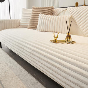 100% पॉलिएस्टर आधुनिक धोने योग्य कस्टम आकार सुरक्षात्मक फर्नीचर कवर सेट सोफा स्लाइपकवर करता है - Product Image 1