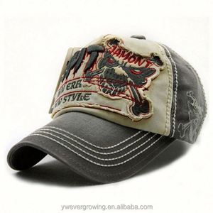 Wholesale Heavy Stitching 5 Panel Worn-out Baseball <b>Hat</b> Custom Short Brim <b>Hat</b> Cheap Price Distressed Baseball Caps 5-panel <b>Hat</b> - Product Image 4
