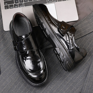 Chaussures décontractées pour hommes, tendance hiver et printemps, semelle souple, noires, à semelle épaisse, respirantes, multi-usages, pour le travail - Product Image 3