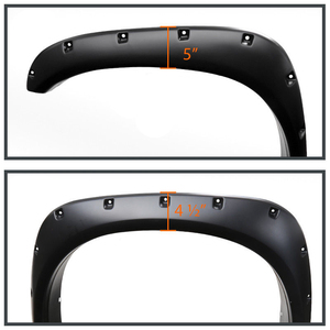 Ailes de protection en plastique ABS tout-terrain <span class=keywords><strong>4x4</strong></span> Untymax FF-CS03A pour <span class=keywords><strong>Chevrolet</strong></span> <span class=keywords><strong>Silverado</strong></span> 1500 2500 3500 2003-2006 Noir Garantie 1 an - Product Image 5