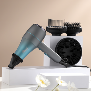 DSP ดูแลร้านเสริมสวยไดร์เป่าผมน้ำหนักเบา1400W อุปกรณ์จัดแต่งทรงผม5ชิ้นสำหรับการหยิก/ยืดผม (ดูแลไอออนิก + เทคโนโลยีช็อตเย็น) - Product Image 3