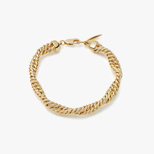 Stainless Steel Material Gold Plated Twist Chain Bracelet Jewelry For Women