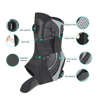 Attelle de cheville réglable avec support à ressort et prévention de la supination, stabilisateur de cheville unisexe pour la course, protection OEM