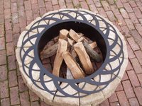 Foyer extérieur / Anneau de feu en acier pour camping, plage et extérieur