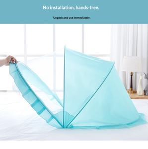 Moustiquaire de lit portable transparente <span class=keywords><strong>pour</strong></span> <span class=keywords><strong>bébé</strong></span>, avec deux supports, <span class=keywords><strong>pour</strong></span> l'extérieur - Product Image 5