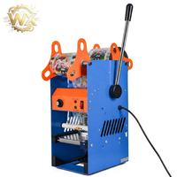 Machine de scellage manuelle pour gobelets, prix usine, scelleuse à thé aux perles Boba, pour gobelets en plastique 90/95mm, 300-500 gobelets/h