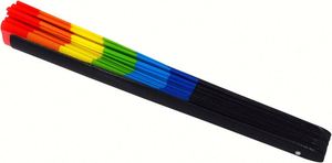 Abanico de Mano Plegable de Bambú y Papel con Diseño de Arcoíris para el Orgullo LGBT, Patrón de Arcoíris para el Orgullo Homosexual - Product Image 6