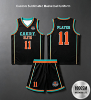 Conjunto de Uniforme de Baloncesto Turquesa de Secado Rápido en 15 Minutos para Hombre, Personalizado - Poliéster 150D, Malla Bridseye de 180GSM, Uniforme de Equipo para Juego, OEM