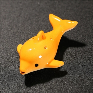 Ocarina de Cerámica con Forma de Delfín, Colorida, de 6 Orificios, Recuerdo Musical, Regalo para Estudiantes, Venta al Por Mayor - Product Image 2