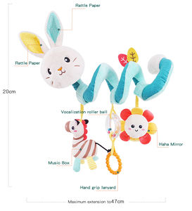 Juguete Musical Personalizado de Peluche en Espiral para <span class=keywords><strong>Cuna</strong></span> de Bebé, Conejo, Elefante, Cochecito en Espiral, Juguetes para Bebés - Product Image 5