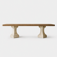 Ensemble de salle à manger extensible moderne et élégant de luxe, table rectangulaire en bois massif, chaises en tissu rembourré, 7 pièces, villa, cuisine
