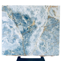 Salle de bains moderne Carrelages de sol en marbre dolomite pierre agate naturelle personnalisée Comptoir de cuisine de luxe Dalle d'onyx bleu