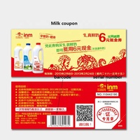 Impression personnalisée de bons promotionnels pour supermarchés, cartes de réduction, cartes-cadeaux d'entreprise avec numéro de série et code QR